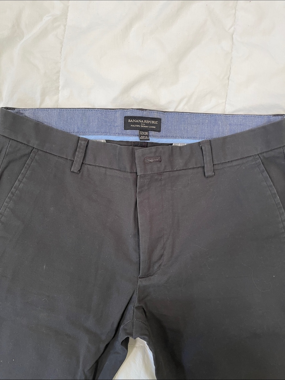 Banana Republic Men's Dark Charcoal Chino Pants